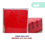 piso armable para bebe 2cm x 6pcs rojo
