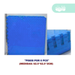 piso armable para bebe 2cm x 6pcs azul