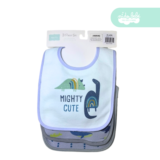 2 babero de tela de bebe pack x3 unidades - Imagen 1