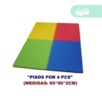 piso armable para bebe 2cm x 4pcs multicolor