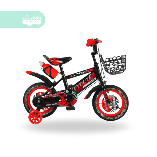 25 Bicicleta infaltil aro 12 para niño evolute color rojo - Imagen 1