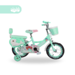 Bicicleta aro 12 para niña color celeste doble asiento