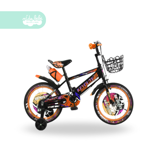 30 Bicicleta infaltil aro 16 para niño evolute color naranja - Imagen 1