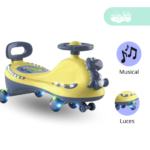 Carrito corre pasillos modelo Dino musical y con luces yellow