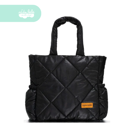 35 Bolso Puffer Chic Maternelle negro, espacioso y organizado - Imagen 1