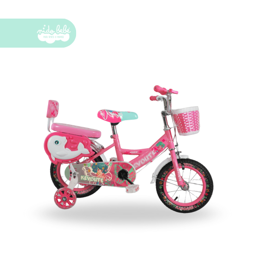 4 Bicicleta aro 12 para niña color pink doble asiento - Imagen 1