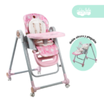 Silla De Comer altura regulable modelo Yammy pink