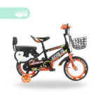 Bicicleta infaltil aro 12 para niño key con doble asiento color naranja