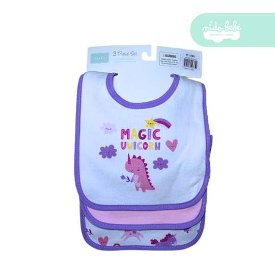 5 babero de tela de bebe pack x3 unidades - Imagen 1