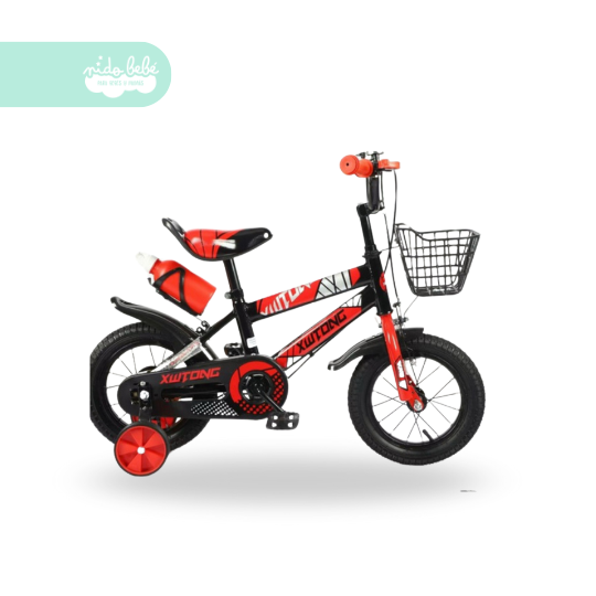 57 Bicicleta infaltil aro 16 para niñoxwting con canastilla color rojo - Imagen 1