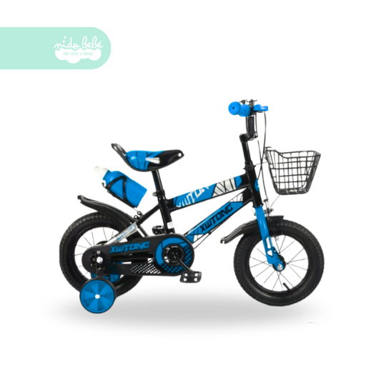 59 Bicicleta infaltil aro 16 para niñoxwting con canastilla color azul - Imagen 1