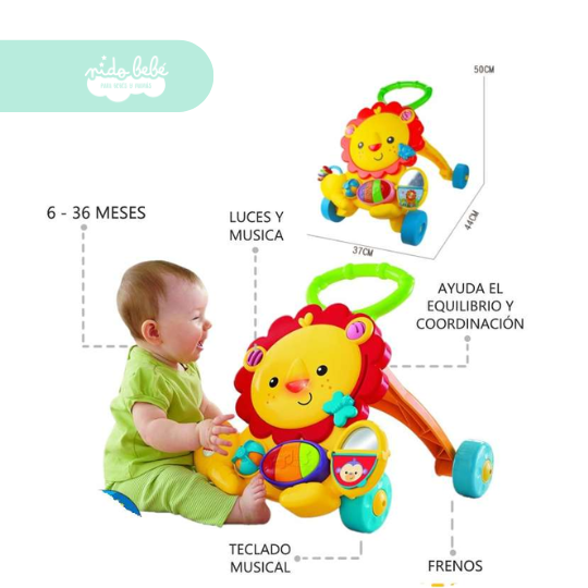 61 Caminador para bebe Musical baby lion - Imagen 1