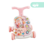 Caminador para bebe Musical Stoller con canasta rosa