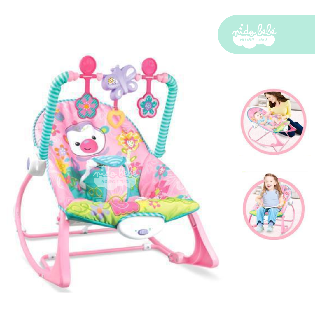 73 Silla mecedora para bebe modelo baby monkey pink - Imagen 1