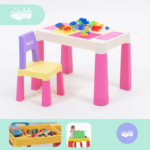 Mesa didactica 2 en 1 para niñas rosa multicolor