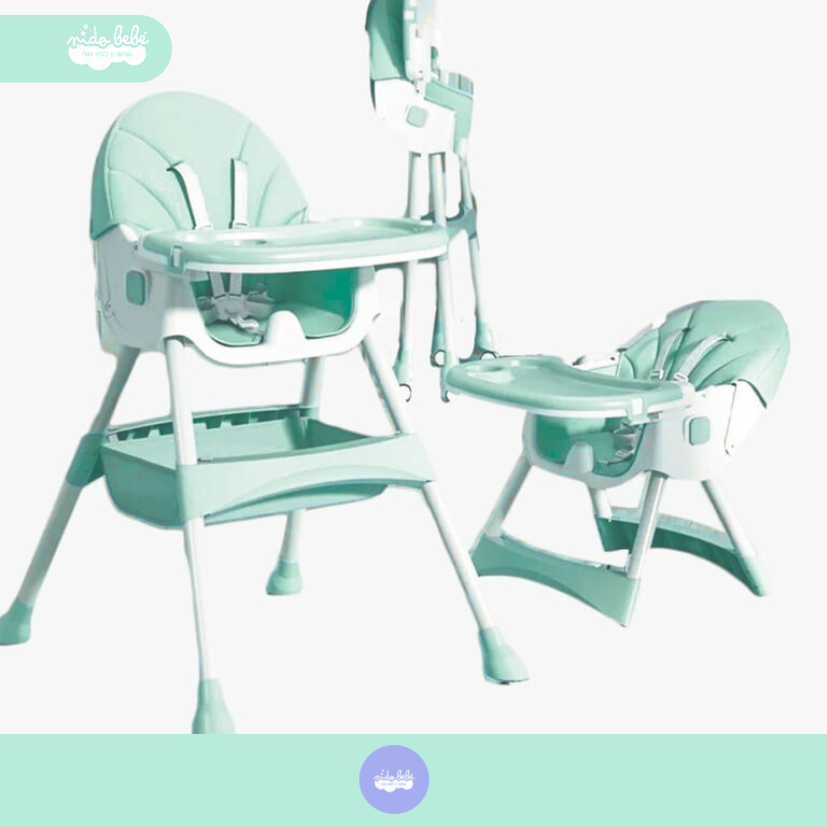 84 Silla de Comer de bebé modelo Milu Premium verde - Imagen 1