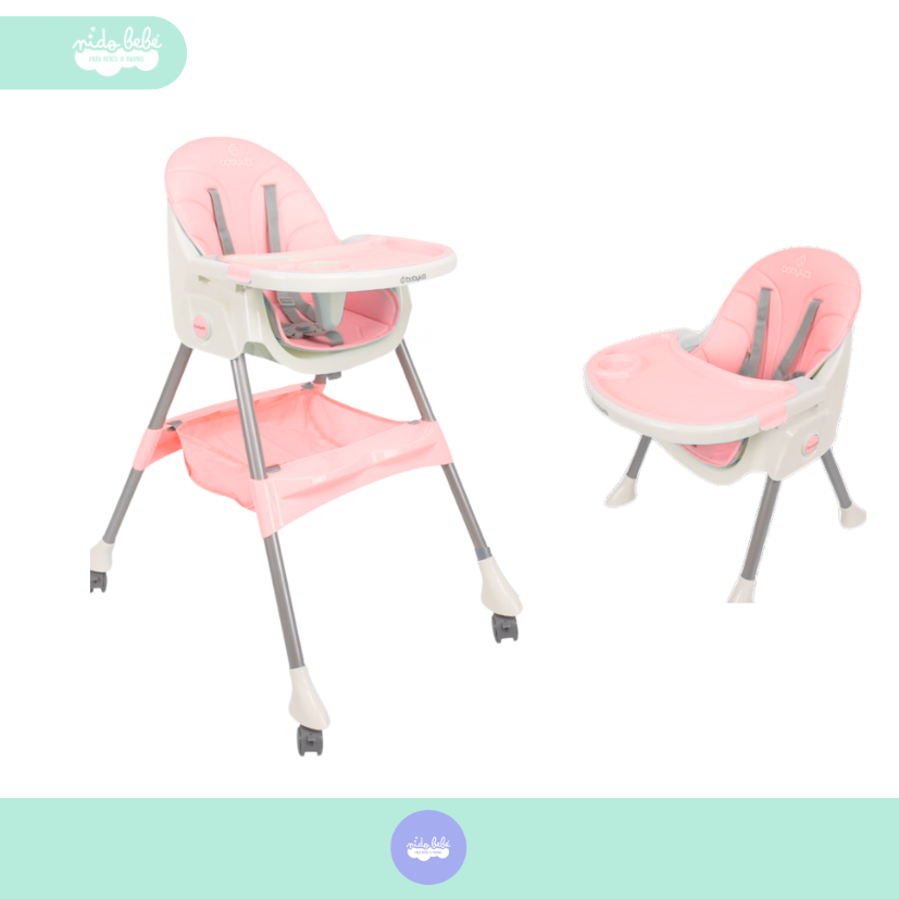 88 Silla De Comer doble altura modelo Demmie Pink - Imagen 1