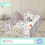CERCO INFANTIL PLEGABLE LEONCITO COLORS PINK
