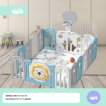 CERCO INFANTIL PLEGABLE LEONCITO COLORS CELESTE