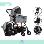 Coche Moises con porta bebé Rustell plomo