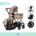 Coche Moises con porta bebé Rustell beige