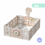 CORRALITO INFANTIL PLEGABLE LEONCITO BEIGE 150 x180 MTS