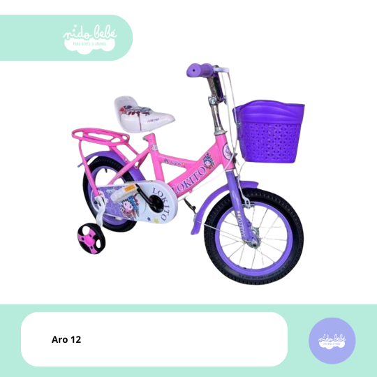 5 Bicicleta infaltil aro 12 modelo Dunky lila - Imagen 1