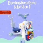 Caminador para bebé 4 en 1 con centro de actividades - AZUL