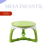 MESA DE COMEDOR REDONDA PARA BEBÉ - COLOR VERDE