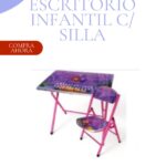 Escritorio infantil para niña con Silla - Color lila