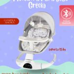 Silla mecedora para bebé "GRECIA" color PLOMO