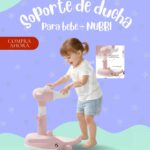Soporte de Ducha para Bebé Ajustable DELFIN ROSADO