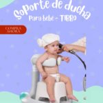 Soporte de Ducha para Bebé Ajustable TIBOO PLOMO