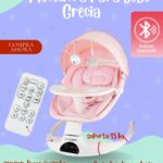 Silla mecedora para bebé "GRECIA" color ROSADO