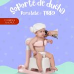 Soporte de Ducha para Bebé Ajustable TIBOO ROSADO