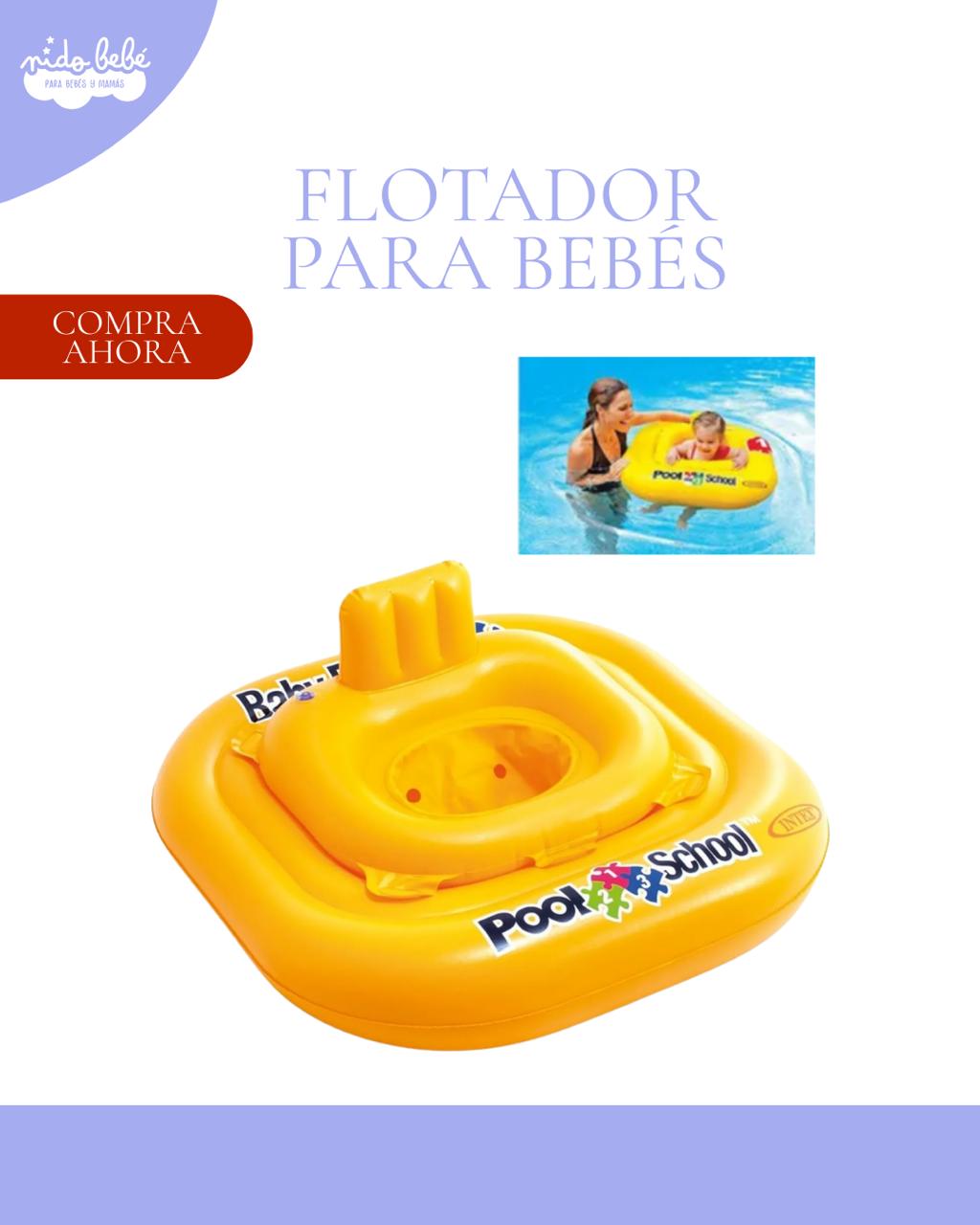 FLOBEBE Flotador Inflable para Bebé INTEX Cuadrado 6 meses a 2 Años - Imagen 1