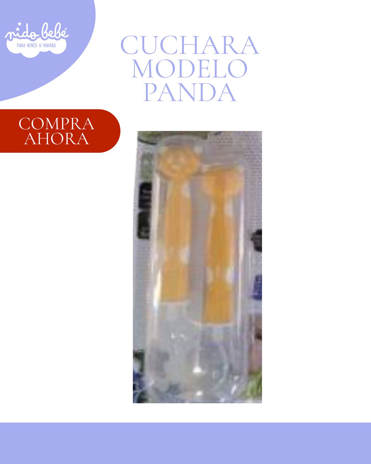PANDACUAMARILLO CUCHARA SANTOLEE PARA NIÑAS - MODELO PANDA AMARILLO - Imagen 1