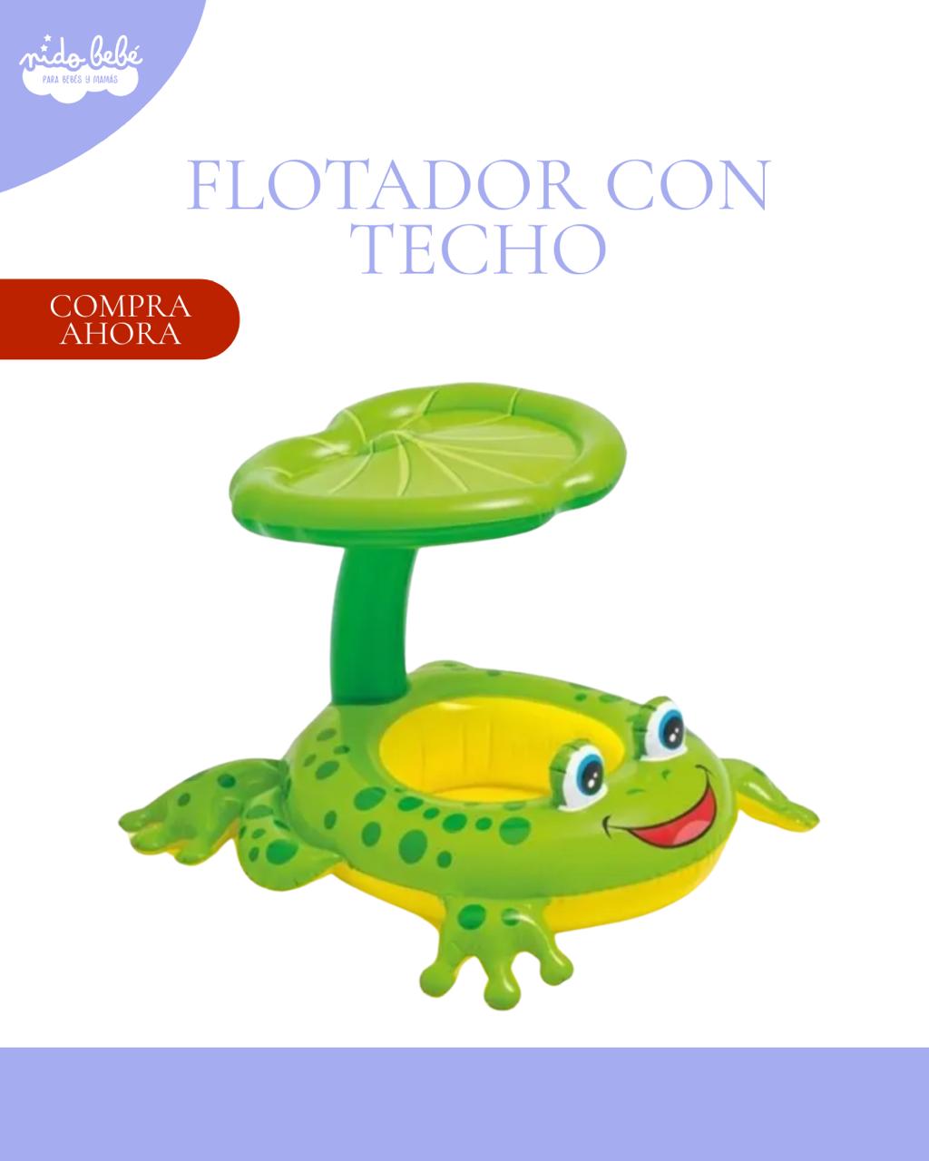 RANAFLO Flotador Para Bebe Con Techo - Rana - Imagen 1