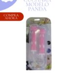 CUCHARA SANTOLEE PARA NIÑOS - MODELO PANDA ROSADO