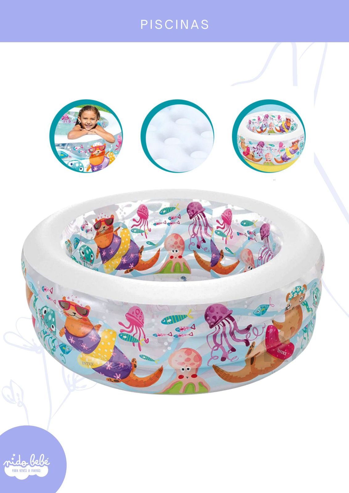 pisacuario Piscina para niños - Modelo "Acuario" - INTEX - Imagen 1