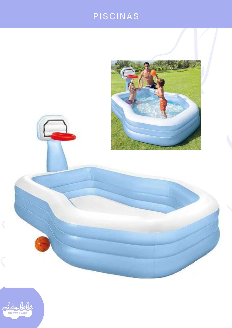 pisbaloncesto Piscina con Canasta de Baloncesto - INTEX - Imagen 1