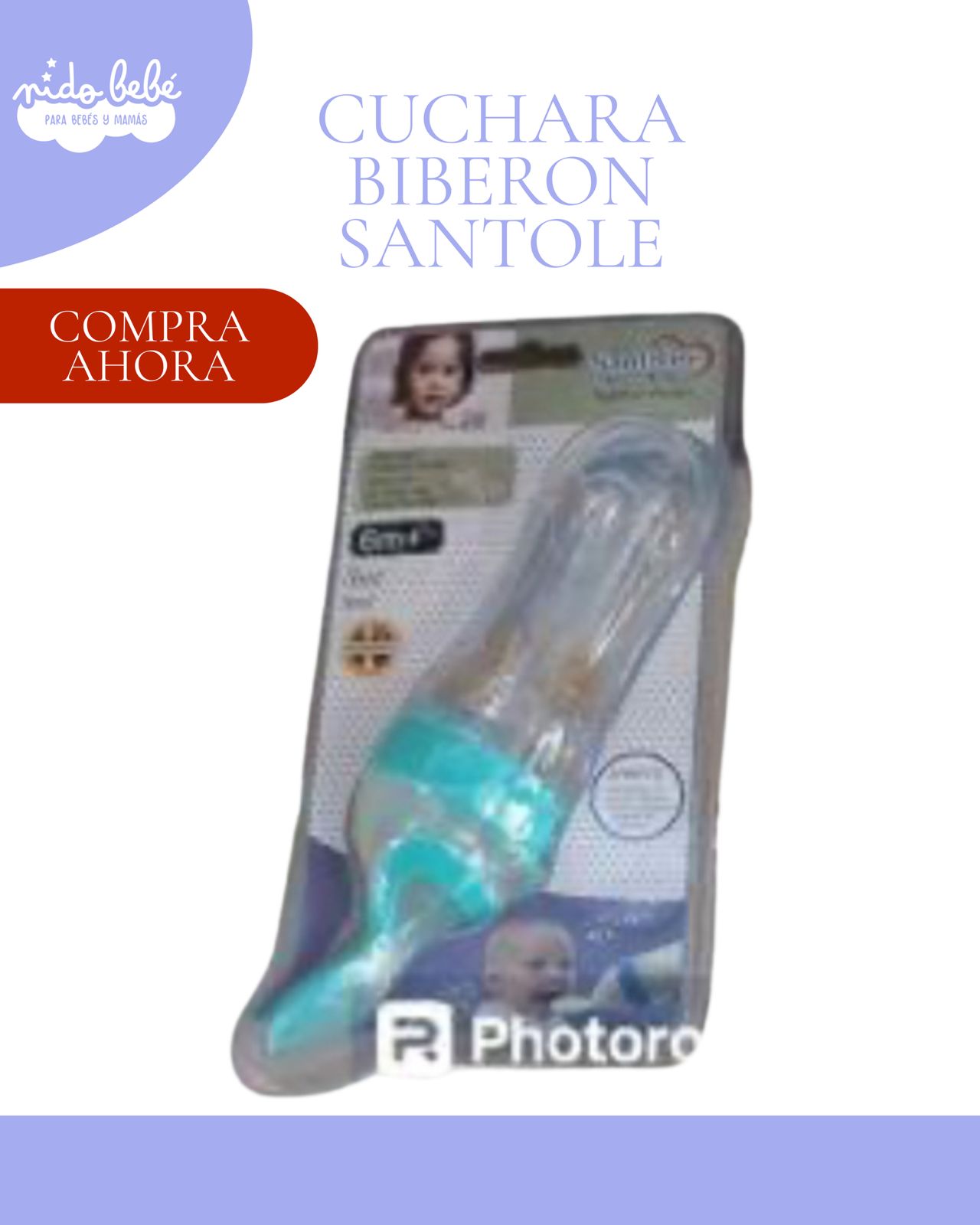 santolecutur CUCHARA BIBERÓN SANTOLE PARA NIÑOS - TURQUESA / CUCHARA BIBERON - Imagen 1