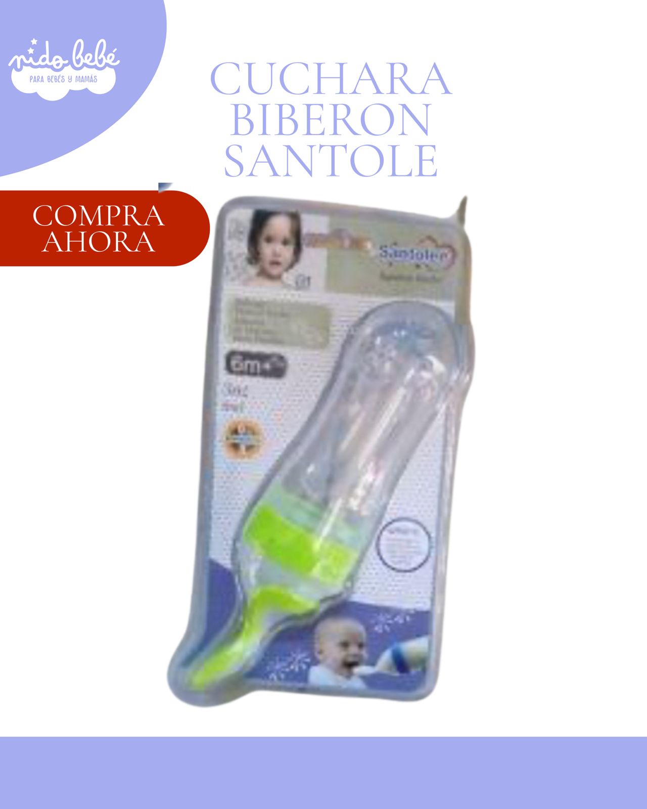 santolecuverde CUCHARA BIBERÓN SANTOLE PARA NIÑOS - VERDE / CUCHARA BIBERON - Imagen 1