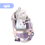 Bañera Plegable Aquabu con Termómetro y Set de Accesorios -  LILA