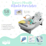 Bañera Plegable de Bebé modelo Atlantic - GRIS - Imagen 2
