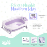 Bañera Plegable de Bebé modelo Maui - LILA - Imagen 2