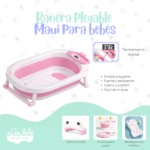 Bañera Plegable de Bebé modelo Maui - ROSADO - Imagen 2