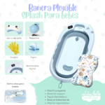 Bañera Plegable para Bebé Splash - VERDE - Imagen 3