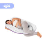 Mega Almohadón Multifuncional para Mamá y Bebé - ZORRITOS LILA