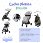Coche Maleta para bebe modelo DENVER - PLOMO - Imagen 2